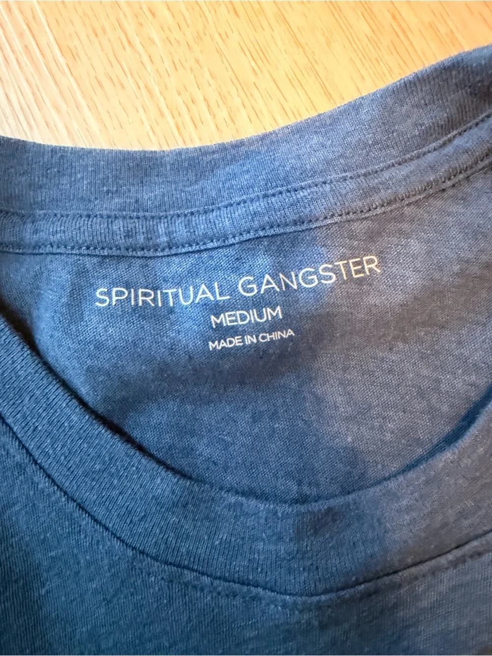 Blue spiritual gangster “eternal optimist” tank size med - Picture 2 of 2